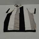 Men's Fashion Polo Shirts Vintage Striped Knitting Shirts Casual Slim Fit Golf Shirts (Large, White)