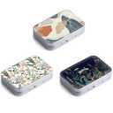 Dental Floss Portable Case, Easy to Store Floss Picks of Various Sizes, Portable Dental Floss Dispenser is Perfect for Travelling, Hotels, Dinners, Appointments.Floral 3 Piece