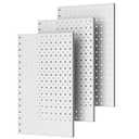 Pegboard Smith Metal Pegboard Panels, 16" x 12" Heavy-Duty Steel Wall Peg Boards for Garage Tool Storage, Pegboard Organizer System (Pack of 3, Gray)
