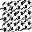 Reginary 12 Pcs Soccer Cosmetic Snack Bag Goodies Gifts Accessories for Makeup Bags Soccer Clear PVC Cheer Case Toiletry Zipper Pouch Waterproof Travel Handbag Purses Organizer for Team Gift