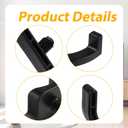 BOXOB 6 Pcs Storage Shed Hooks for Suncast, Black J and U Hanger Tool Shelves Organizer Accessories Supplies Compatible with Craftsman