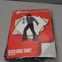 Morph Disco Outfit Men, Mens Disco Shirt, 70 S Outfit for Men, Men's 70's Costume, Halloween Costumes Adult (Large)