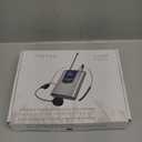 HOTEC UHF Wireless Headset Microphone/Lavalier Lapel Mic with Bodypack Transmitter and Mini Rechargeable Receiver 1/4" Output for Vlogging or Speech (Silver)