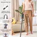Steam Mop Cleaner with Detachable Handheld Steamer, 20 in 1 Wired Steam Cleaner with Multiple Accessories, Detachable Water Tank, Microfiber Pads for Floor Tiles Carpet and Grout Cleaning (Grey)