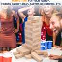 Megwoz Giant Tumble Tower Games for Kids and Adults 57 Blocks New Zealand Pine Wooden Blocks Stacking to Over 4.2FT Family Game for Indoors Outdoors Yard Games for Family