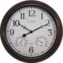 LA CROSSE TECHNOLOGY 404-3015 Clock Wall with Thermo, 15-1/2"
