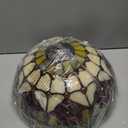 12 Inch Tulip Lampshade Replacement Only Tiffany Style Stained Glass Lamp Shade Vintage Light Cover Accessories for Table Lamps, Pendant Lights, Ceiling Light, Desk Lamp,Red