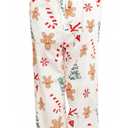 PATPAT Unisex Kids Plaid Pajama Pants Gingerbread 7-8 Years (White)