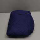 Collections Etc Diamond-Shape Quilted Stretch Recliner Cover with Storage Pockets and Elastic Straps - Furniture Protector (Navy)