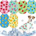 Abbylike 6 Pack Summer Shirts for Dog, Stretchy Dog T Shirts, Cooling Quick Dry Lightweight Pet Sleeveless, Breathable Cats Puppy Vest, Tank Top for Pet Hunting Training Hiking Camping(M)