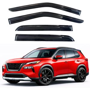 KPY Rain Guards Fit for 2021-2026 Nissan Rogue, Out-Channel Window Visors Vent Wind Deflectors 4PC, Car Accessories for 21-26 Rogue (Excludes Rogue Sport & Select)