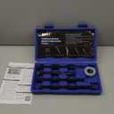 Orion Motor Tech Harmonic Balancer Installer Set, 5pc Long Reach Crank Pulley Underdrive Pulley Damper Installation Tool Kit with 4 Adapters & Nut Bearing (Blue)