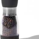 External Adjustable Pepper Grinder, Comfortable Pepper Grinder Manual, Refillable Ceramic Salt Grinder, with Lid, Perfect Pepper Mill for Pepper, Salt and Other Spices