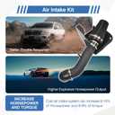 4 Inch Cold Air Intake System + Heat Shield Compatible with 1999-2006 GMC/Chevy V8 4.8L/5.3L/6.0L Silverado 1500/2500/3500 (Black & Black)