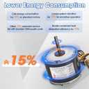 5KCP39DGY543S Condenser Fan Motor 1/5 HP, 208-230V, 1100RPM, Compatible with GE Genteq, Replaces 1186447 HB38GQ230 5KCP39EGUA11BS HC37GE219 HC37GE219A (Includes Capacitor)