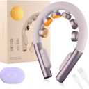 Neck Massager for Pain Relief Deep Tissue with Heat and 10 Massage Patterns & 16 Intensity Steps, Gift for Home or Travel, Purple