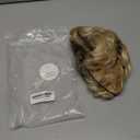 Lydell Women's Short Wavy Curly Wig Synthetic Hair Full Wig Blonde Highlights 6 inches