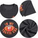 Retro in My Gameday Era T-Shirt Women Football Shirt Team Fan Tshirt Football Lovers Fans Gift Top (Gray, S)