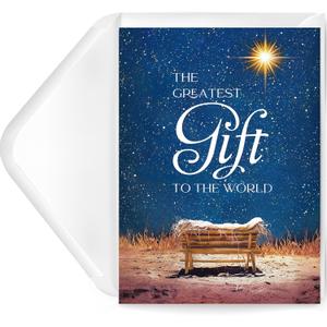 Religious Christmas Cards- Boxed Christmas Cards with Envelopes & Stickers- Bulk New Years Inspirational Cards- Pack of 18 Greatest Gift