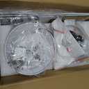42" White Ceiling Fans with Lights and Remote, Low Profile Ceiling Fan with Light, Reversible DC Motors, 3CCT Dimmable Timer Noiseless, Flush Mount Ceiling Fan for Bedroom/Living Room
