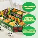 JOYIN 1 Pcs Football Snack Trays, Large Stadium Shaped Serving Tray for Football Party Supplies, Sport Snack Plates for Parties Table decoration, Paper Platter for Sport Celebration Table Favor