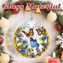 Christmas Ornament, Stained Glass Ornament, Christmas Ornaments for Tree, Hanging Ornaments for Home Decor & Xmas Decorations Holiday Decor, Gift Ideas, Perfect Holiday & Xmas Gifts - Butterfly