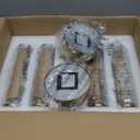 Gold Battery Operated Wall Sconces Set of 2, Rechargeable Wall Lights with Remote Control, 20 Inch Modern Wireless Wall Lamp for Bedroom, Living Room with Clear Glass Shade (Bulbs Included)