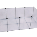 Free-range enclosure with floor panels white