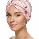 3 x Ramede Pink Bow/Cherry Silk Bonnet for Sleeping Women Adjustable Satin Coquette Cap Double Hair Bonnet for Curly Braid Hair(Pink Cherry)