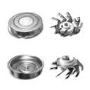 Replacement heads for electric shavers,Waterproof Replacement Blades for Mens Shaver,3-Pack