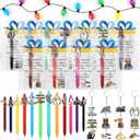 Sayglossy 24 Sets Employee Appreciation Gifts Bulk Funny Puns Animal Ballpoint Pens Acrylic Keychains Thank You Card Gift for Cna Week 2026 Nurse Coworkers Team