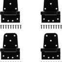 4 Pack Heavy Duty Gate Hinges 3-1/2" Black Iron Shed Door T Hinges for Barn Wood Fence with Screws