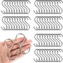 RHBLME 100 Pack S Hooks - 2.8 Inch Small Heavy Duty Stainless Steel S Hooks for Hanging Jeans, Cooking Utensils, Potted Plants, etc