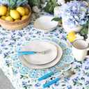ANNOVA Silverware Set Stainless Steel Cutlery Color Handle With Rivet/Retro Flatware (Sapphire Blue, 20 Pieces)