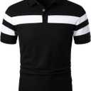 HOOD CREW Mens Short Sleeve Polo Shirts Stylish Design Summer T Shirt, S