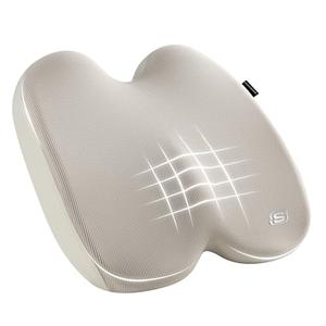 Skechers Seat Cushion, Ergonomic Memory Foam Cushion for Long Sitting Hours on Office & Home Chair, Car Seat Cushion for Sciatica, Coccyx Cushion,Beige