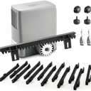 CO-Z 1400lb Rack Driven Sliding Gate Opener with Alarm System, 280W Automatic Gate Opener with Remote Controls, Electric Gate Motor for Gates up to 40ft, Complete Rack Gate Operator Kit for Driveways