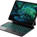 typecase Edge Magnetic Backlit Keyboard Case for iPad Pro 12.9 (6th, 5th, 4th, 3rd Generation) Trackpad, 11 Color, Wireless for iPad Pro 12.9-inch, Case with Keyboard - 2018, 2020, 2021, 2022 (Black)
