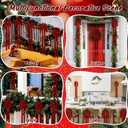 2 x 6PCS Large Velvet Christmas Wreath Bows 24x15 Inch Vintage Xmas Tree Topper Ribbon Bow Rustic Christmas Staircase Crafts Gift Bows for Christmas Outdoor Indoor Decor(Burgundy)