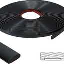 9.8Ft Peel and Stick Molding Trim, Self Adhesive Flexible Wall Trim for Edges, Borders, Windows, Backsplash & Baseboard, Waterproof Decorative PVC Strip Matte Black (W:0.4", T:0.1")