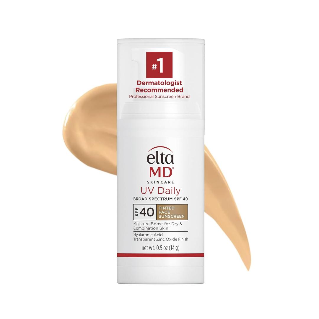 EltaMD UV Daily Face Sunscreen Moisturizer with Zinc Oxide, Daily Face Moisturizer with SPF, Great for Dry, Combination, and Normal Skin (07 - Tinted (0.5 oz))