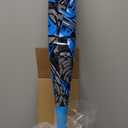 Grand Slam Set- Graffiti Plastic Bat, 3 Balls, 4 Throw Down (Blue)