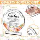 Best Teacher Appreciation Gifts for Women Acrylic Thank You Teacher Gift from Student Graduation End of Year Teachers for Present Office Desk Decor Paperweight Keepsake(Nonagon Pencil)