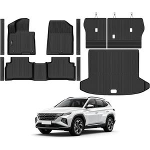 Floor Mats for Hyundai Tucson Gas(Not for Hybrid) 2022-2026
Trunk Mat and Backrest Mat & Door Sill Guard All Weather TPE Protector Odorless Full Set Interior Accessories Floor Liners