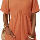 AlvaQ Rompers for Women Solid Color Casual Short Sleeve V Neck Zipper Short Jumpsuits with Pockets (XXL)