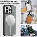 ZIYE Black Case for iPhone 14 Pro Case with Stand [Compatible with MagSafe] Slim Heavy Duty Protection Military Grade Shockproof Magnetic Cover with 360 Rotatable Ring Kickstand for Women Men