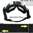 2 Pack Motorcycle Dirt Bike Goggles for Men Women, MX UTV Racing Riding Windproof Dustproof Goggles, Off Road Goggle (Black Frame Colored Lens and Black Frame Gray Lens)