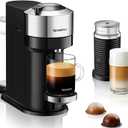 Nespresso De'Longhi Vertuo Next Deluxe by De'Longhi with Aeroccino - Chrome