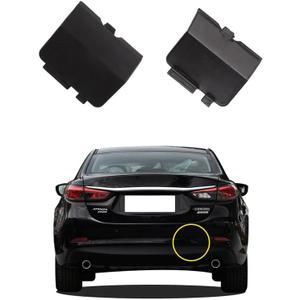 Car Rear Bumper Tow Hook Cover Compatible with Mazda 6 Atenza 2013 2014 2015 2016 2017 2018 Trailer Cover Cap GJR9-50-EK1-51 Small Lid Towing Eye Cap Unpainted