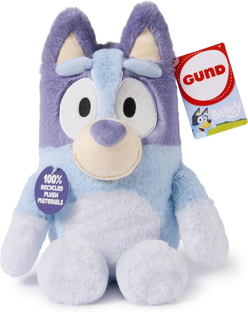 GUND Bluey Sustainably Soft Plush, Made with Recycled Materials, Stuffed Animals for Kids & Toddlers, Blue, 13